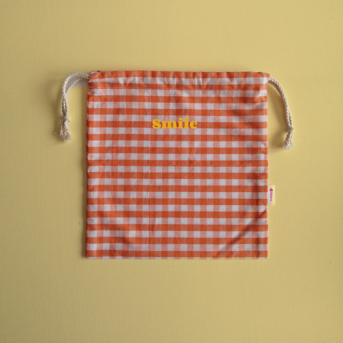 Pochon vichy orange