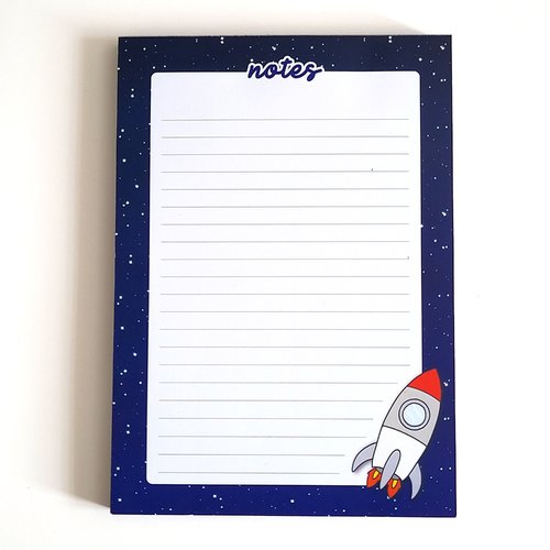 Bloc-notes "espace & fusée"