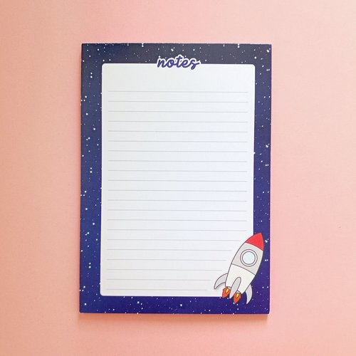 Bloc-notes "fusée et espace"