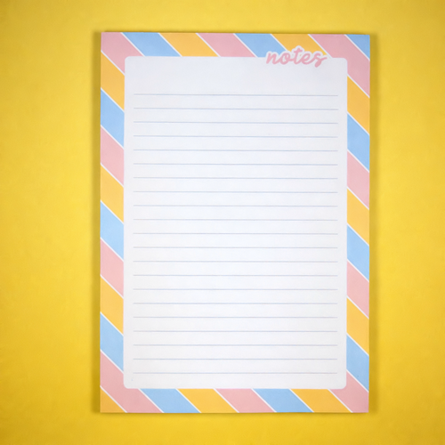 Bloc-notes pastel rayé