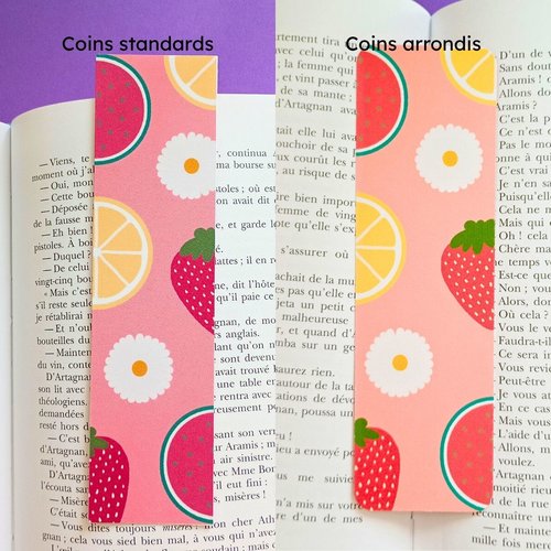 Marque-page "fruits et fleurs"