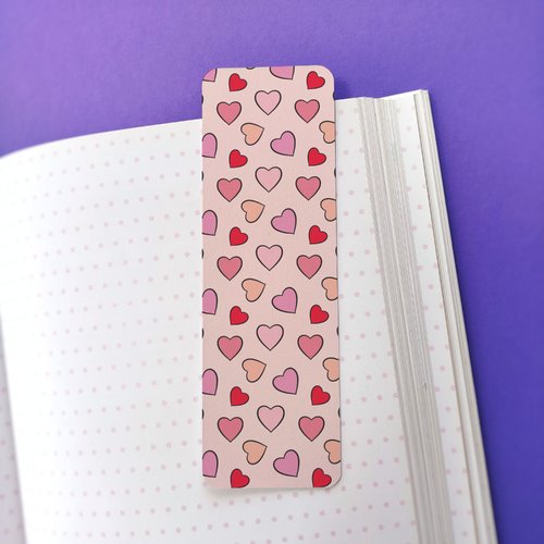 Marque-page jolis cœurs