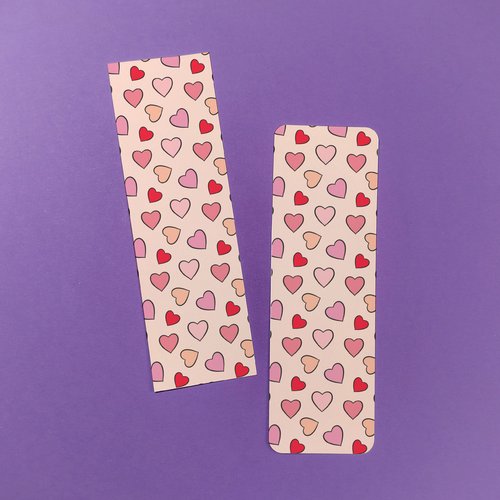 Marque-page jolis cœurs