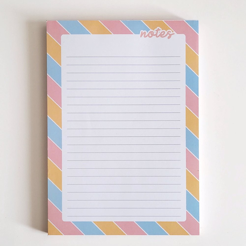 Bloc-notes à rayures