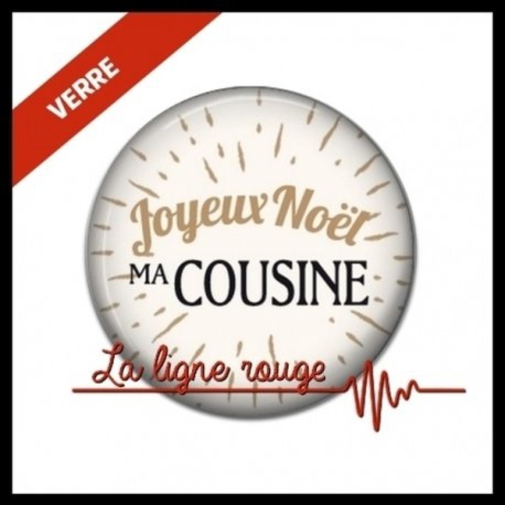 Cabochon Verre 25 Mm Cabochon Joyeux Noel Ma Cousine 2752 Un Grand Marche