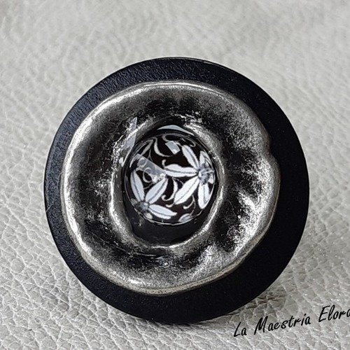 Nouveauté * bague artisanale - bague boutons métal fantaisie