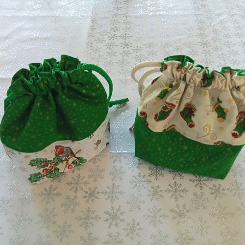 Lot de 2 pochons de noël