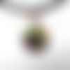 Pendentif multicolore en émail sur cuivre
