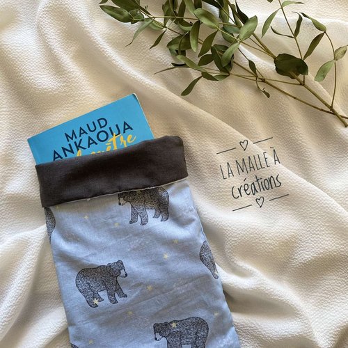 Pochette protège livre réversible format poche