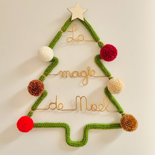 Sapin de noël en tricotin