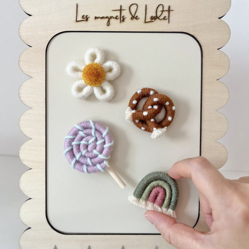 Magnets en macramé