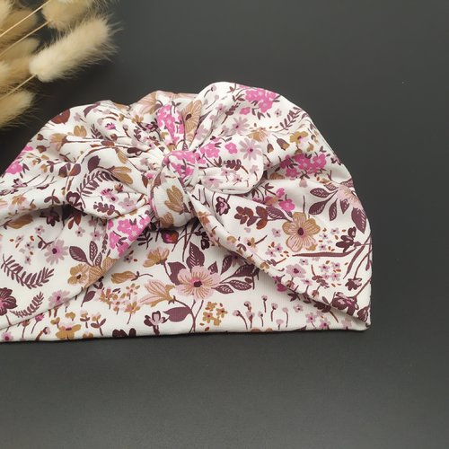 Bonnet turban bébé