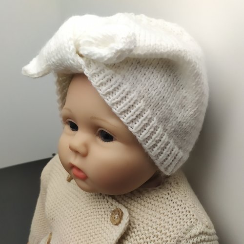 Bonnet turban laine pour bébé