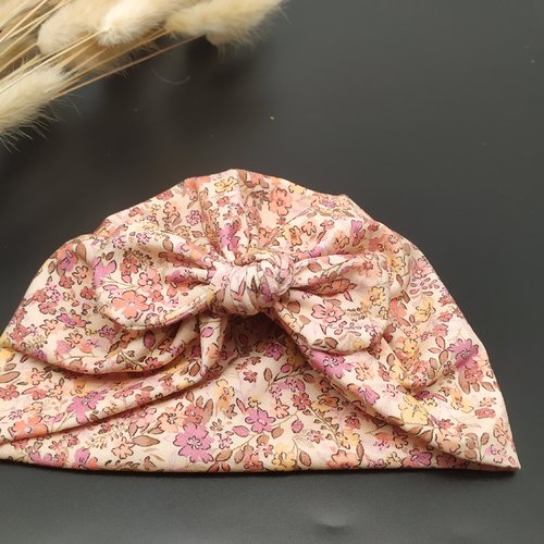 Bonnet turban coton bébé