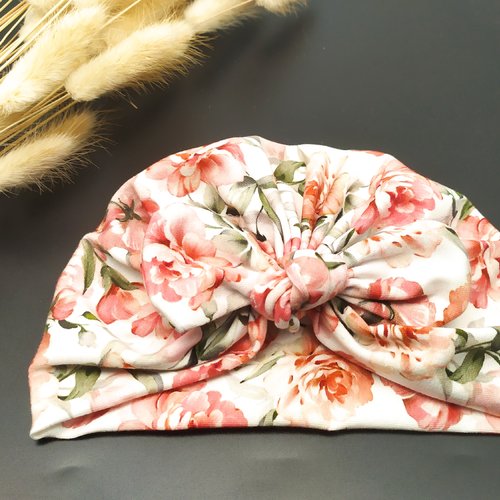 Bonnet turban coton bébé