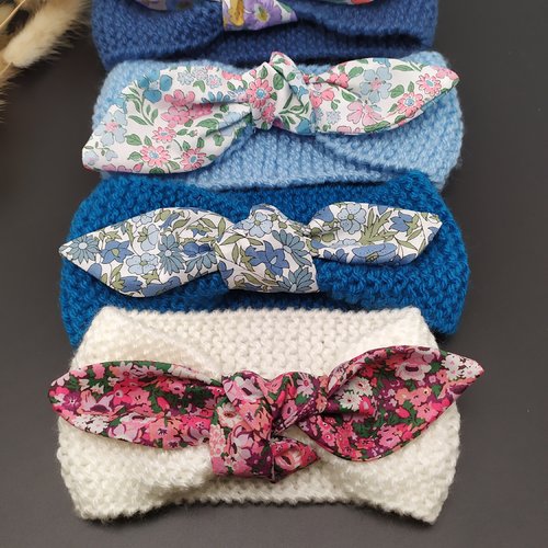 Bandeau laine avec noeud liberty