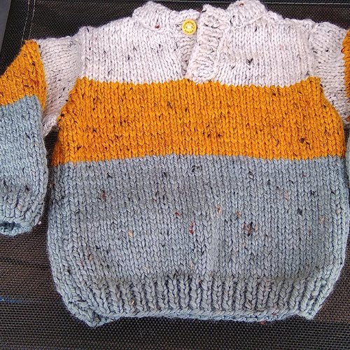 Pull laine 18 mois tricoté main