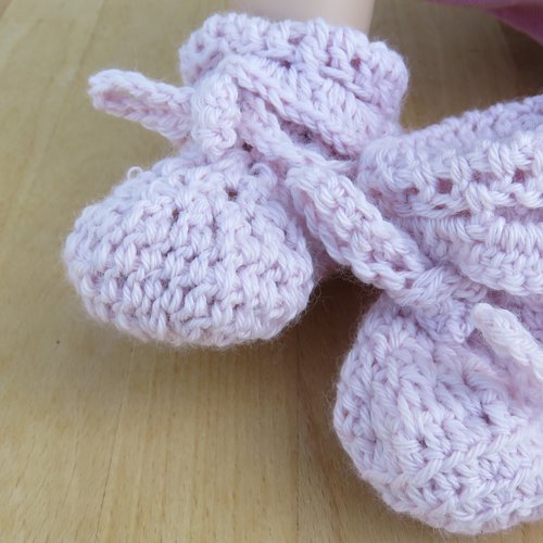 Chaussons laine bébé faits main