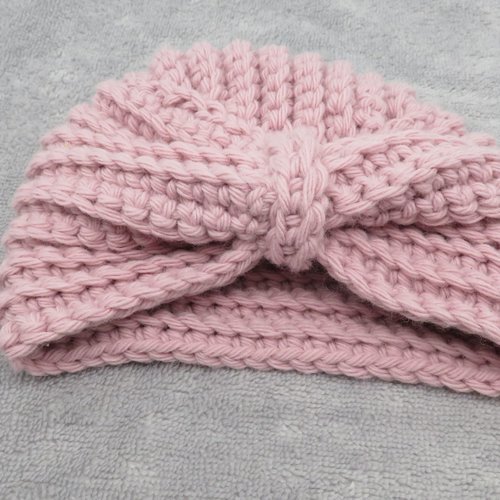 Bonnet turban en laine pour bébé