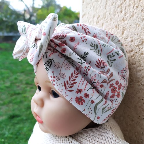 Bandeau élastique en coton et lin pour bébé, accessoires pour cheveux,  Turban de plage, doux