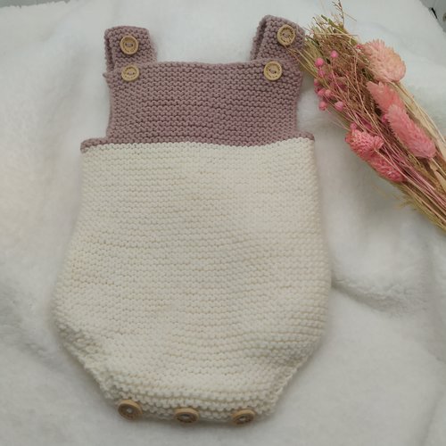 Barboteuse laine mérinos pour bébé