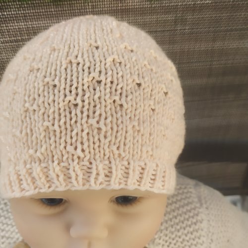 Bonnet laine mérinos pour bébé