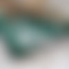Pochette plate | trousse zippée | pochette main | rangement sac | motif  feuillage | vert et bleu | 19*14 cm