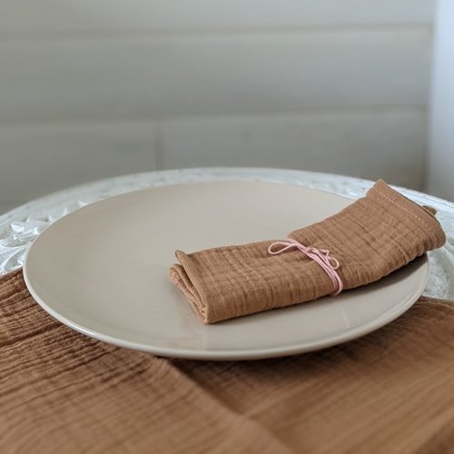 Serviette de table | gaze de coton | décoration de table | lavable | zéro déchet