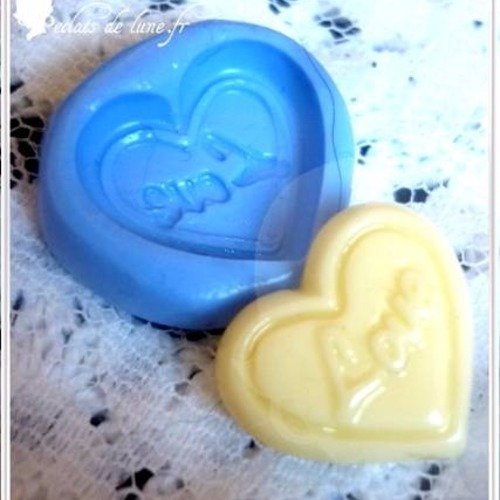 Moule en silicone cœur chocolat love 20 mm