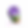 Moule en silicone pot de fleur violet  22/21 mm