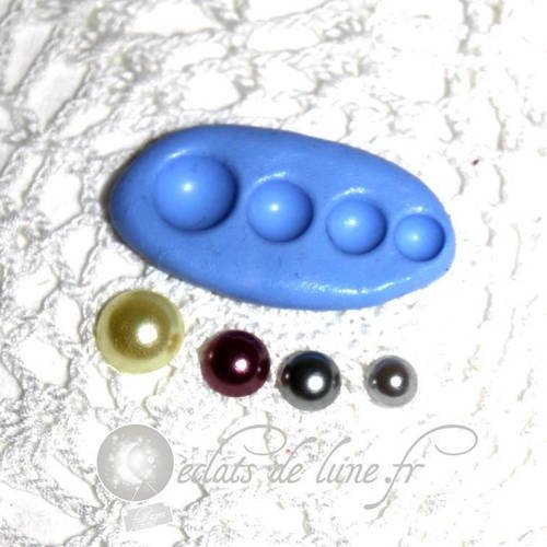 Moule silicone mini cabochons rond 10/8/6/5 mm