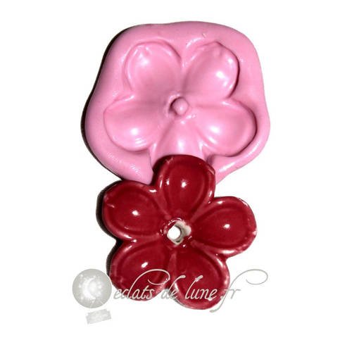 Moule silicone grand fleur rouge 40mm