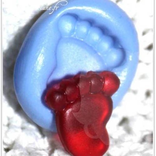 Moule silicone pied de bébé gauche 15mm