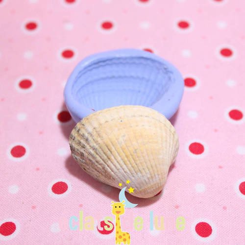 Moule silicone coquillage coque 30/28mm