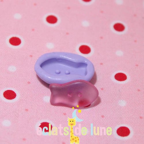 Moule silicone bouton poisson 18/10 mm