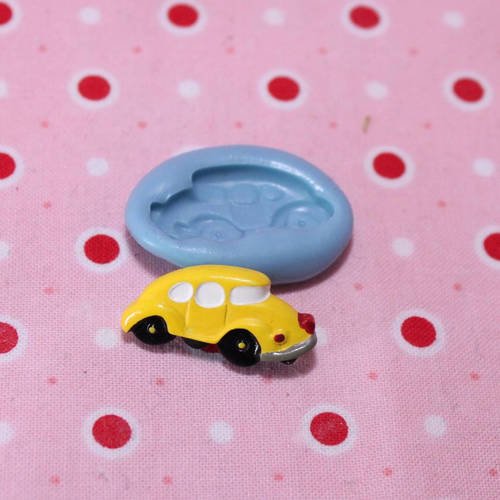 Moule silicone voiture jaune 25/12mm