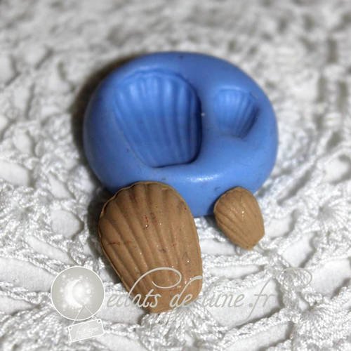 Moule silicone duo petite madelaine 18/14 et 6/9 mm
