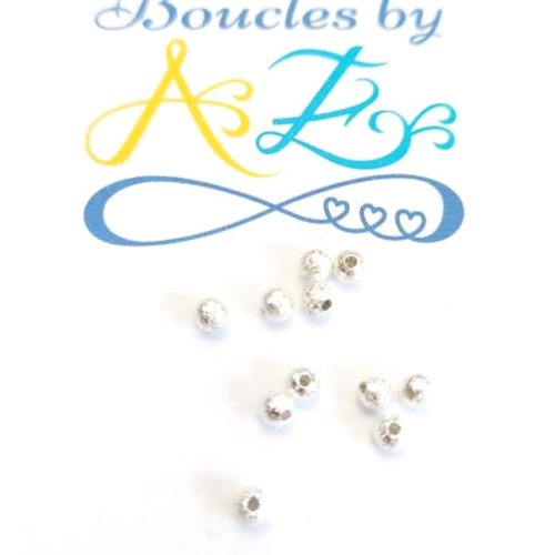 Perles scintillantes argentéee 3mm x30 par2-9.