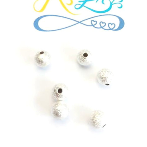 Perles scintillantes argentées 6mm x20 par2-10.