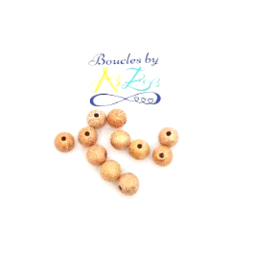 Perles rondes cuivrées scintillantes 8mm x30 pdo1-13