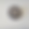 Chunk/bouton pression fleur strass noir et transparent cap-21