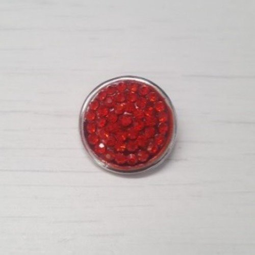 Chunk/bouton pression strass rouge cap-45