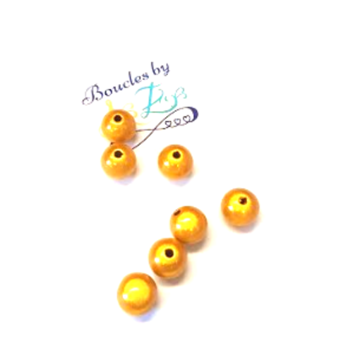 Perles magiques jaune moutarde 10mm x10 pja1-19.