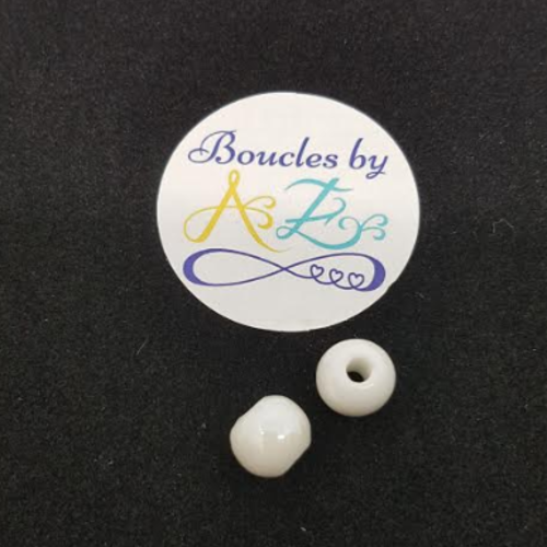 Perles blanches en céramique 10mm pblc3-18