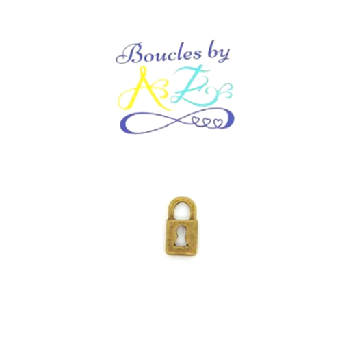 Breloque cadenas bronze 13x7mm br7-5.