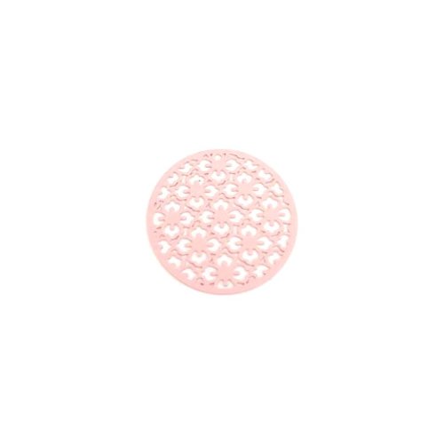 Estampe filigrane rosace rose en métal 32mm x1 ou x10 geros-45