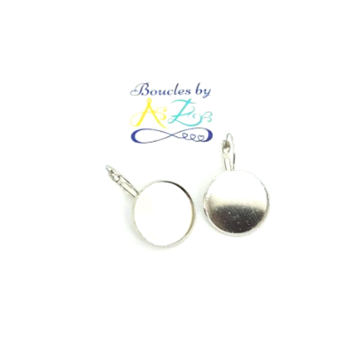 Dormeuses argentées support cabochon 20mm sbodo-19.