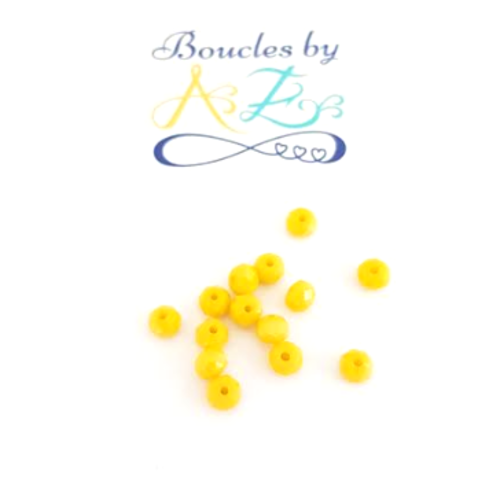 Perles à facettes jaunes 4x3mm x50 pja3-10.
