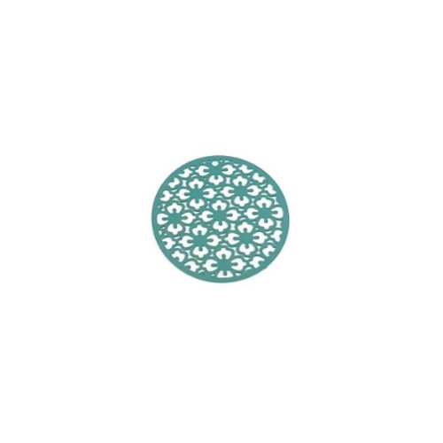 *estampe rond fleuri vert 30mm geve-34.*