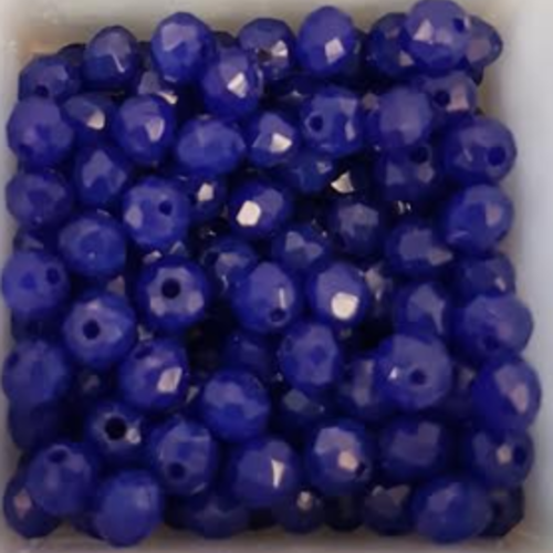 Perles à facettes bleues 4x3mm pble4-11.